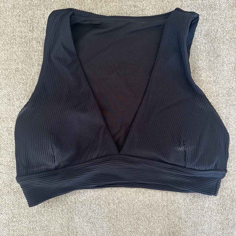 BuffBunny Black Ribbed Bra Size Medium